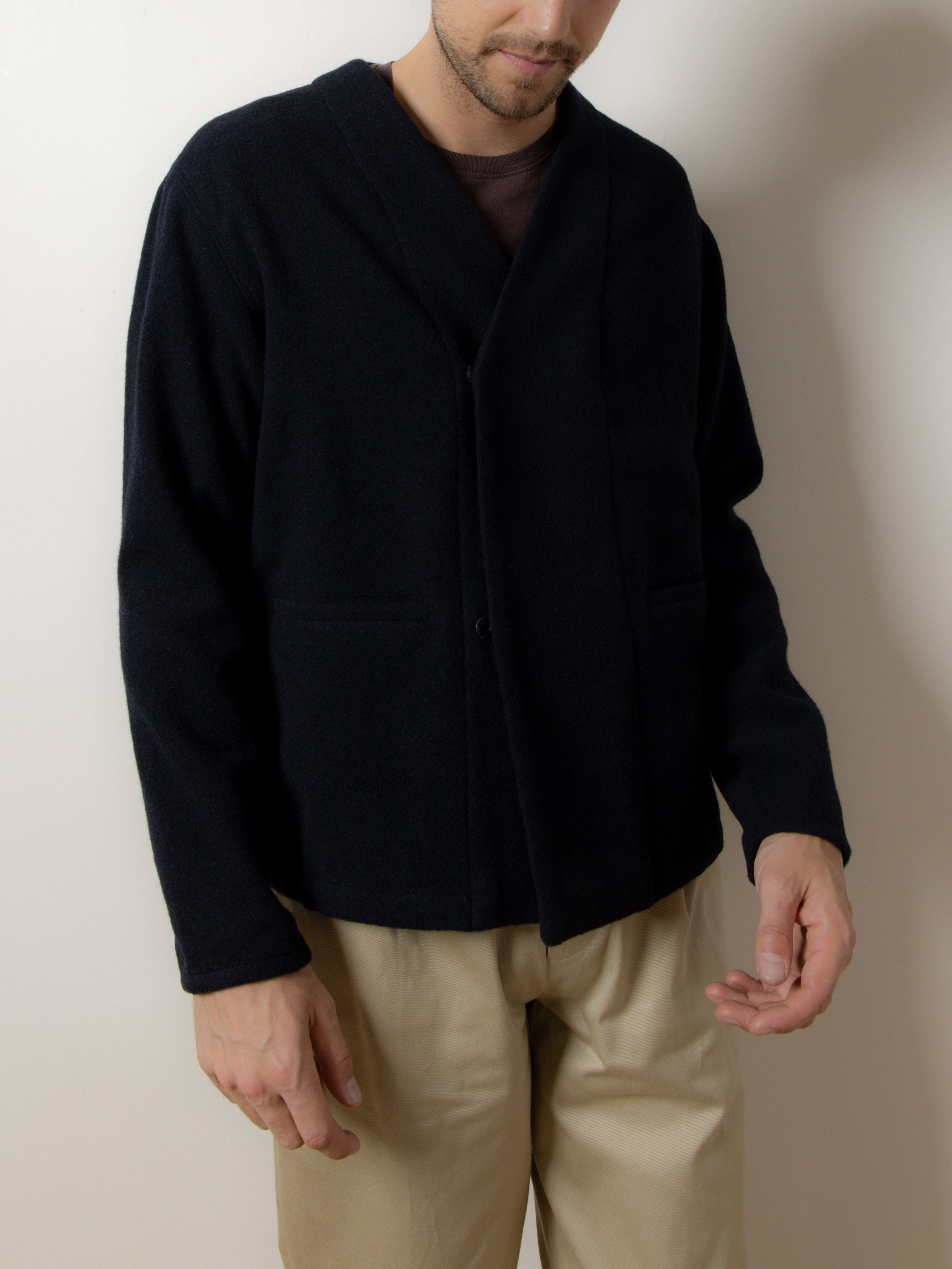 Double Breasted Cardigan in Navy