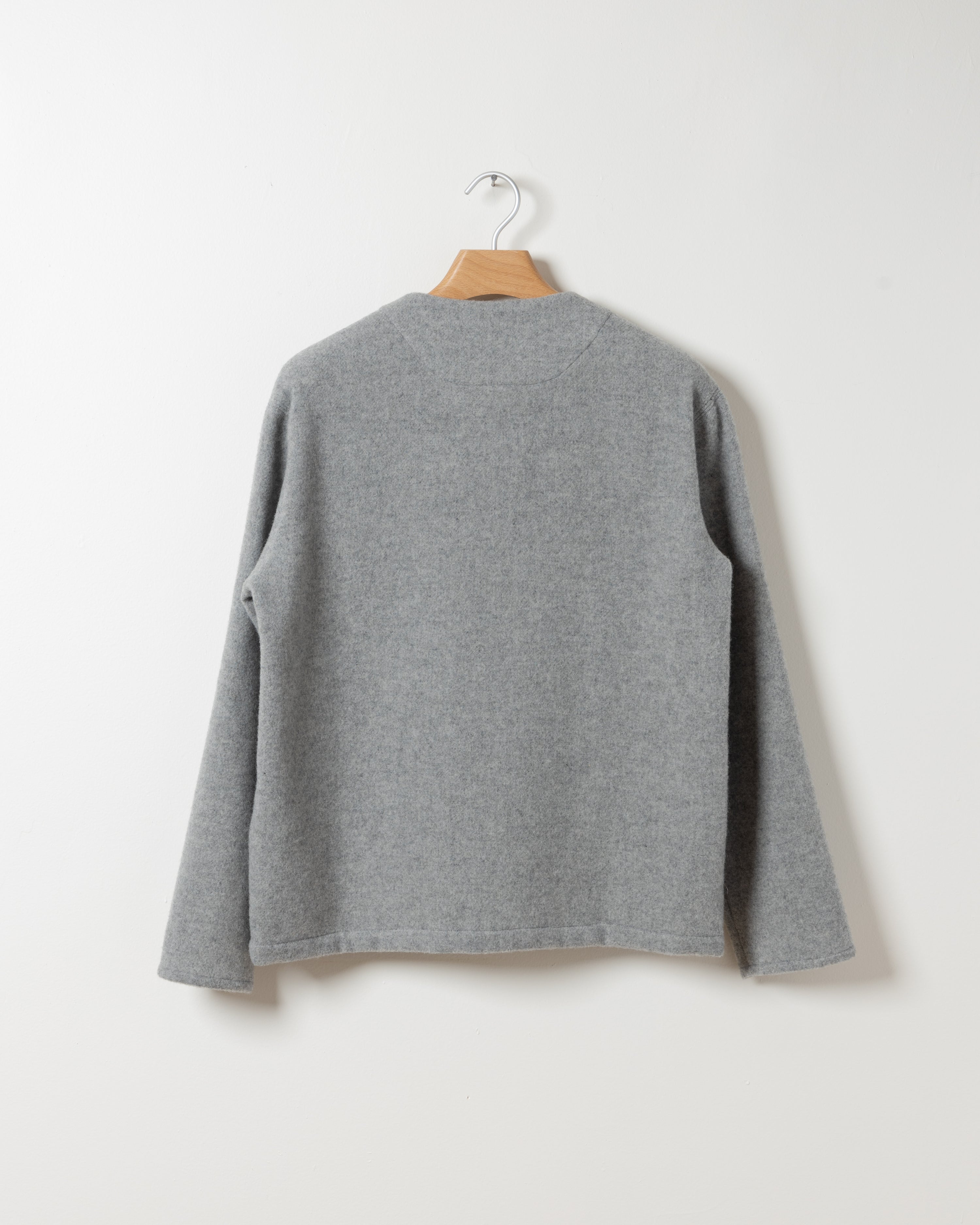 Double Breasted Cardigan in Heather Grey